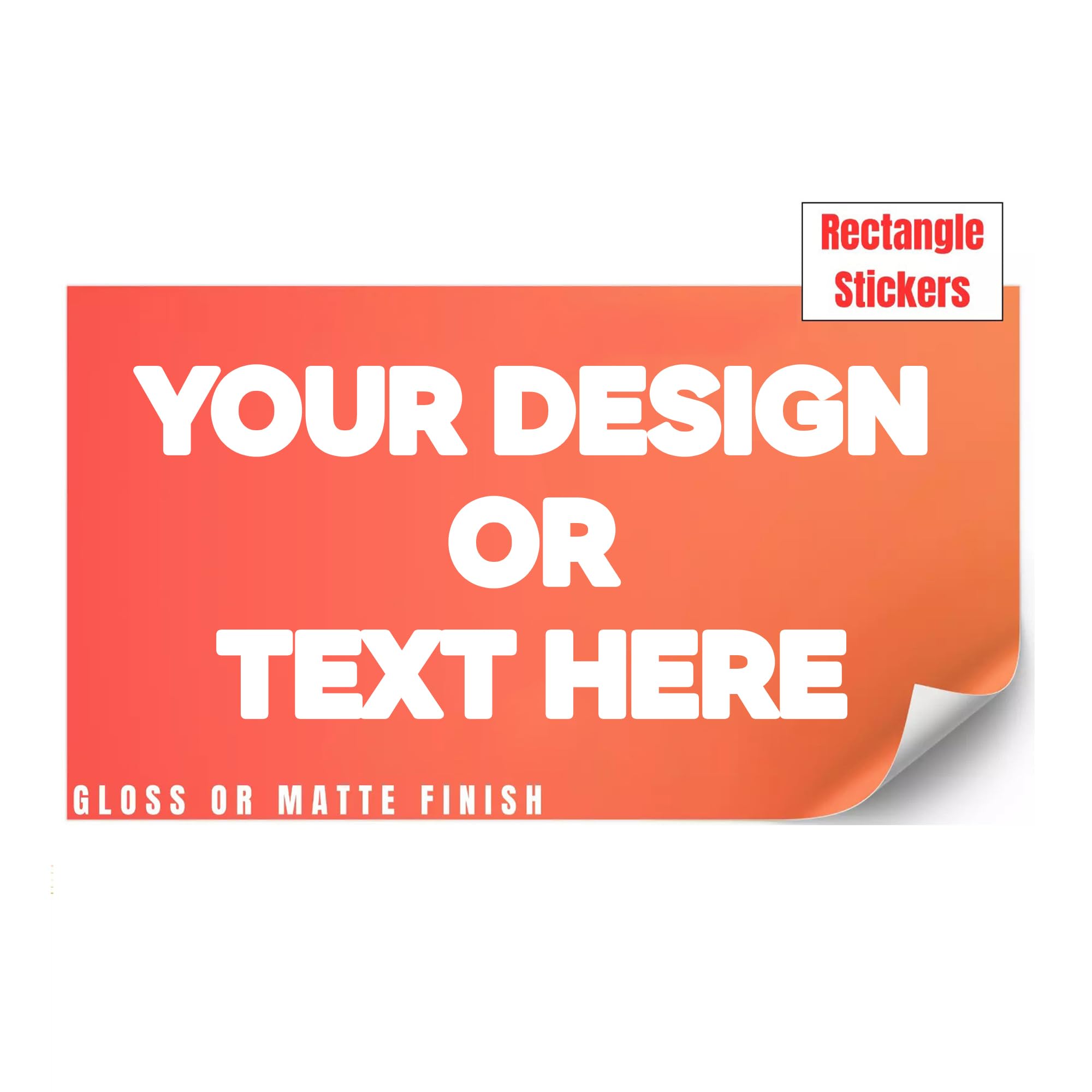 Kingdom Decalz Printed Rectangle Stickers – Personalized Custom Rectangular Stickers Labels for Unique Branding with Photo, Logo, or Text - Gloss or Matte Finish (90mm x 53mm)