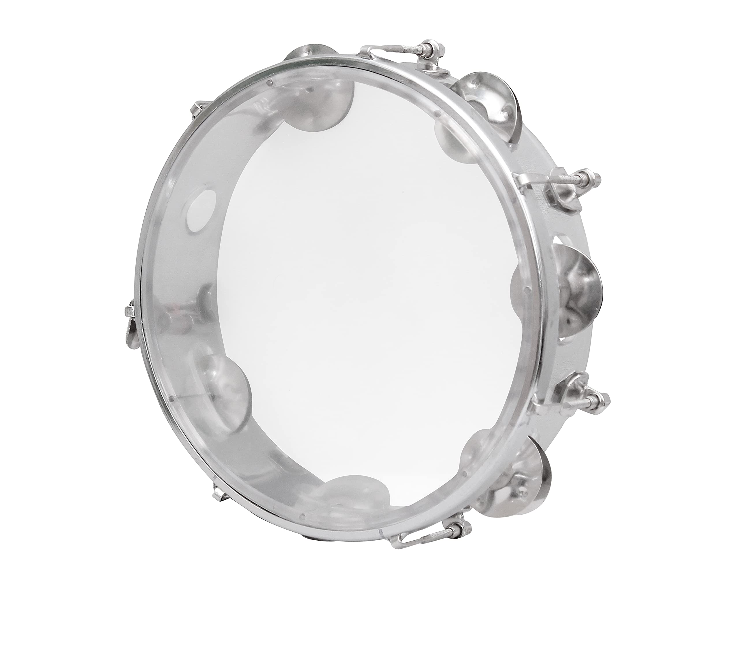 RBCO TRANSPARENT PLASTIC KANJIRA ( TAMBOURINE) 20CM WITH HEAD