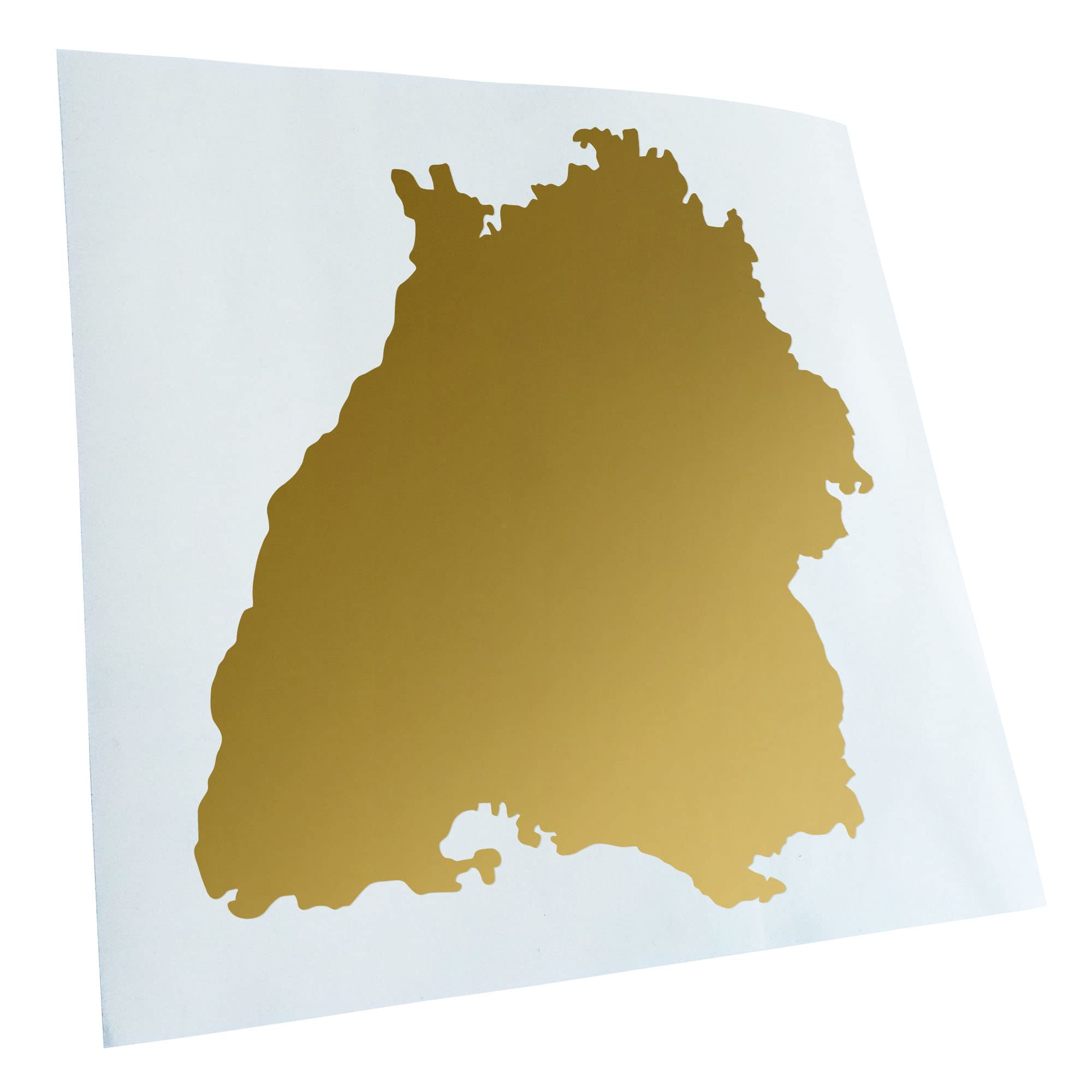 Kiwistar - Car Sticker - Gold - 30 x 27 cm Baden - Württemberg Silhouette - Rear Window Car Sticker Weatherproof for Car Truck Moped Truck - Sticker Exterior Self-Adhesive Tuning Accessories for