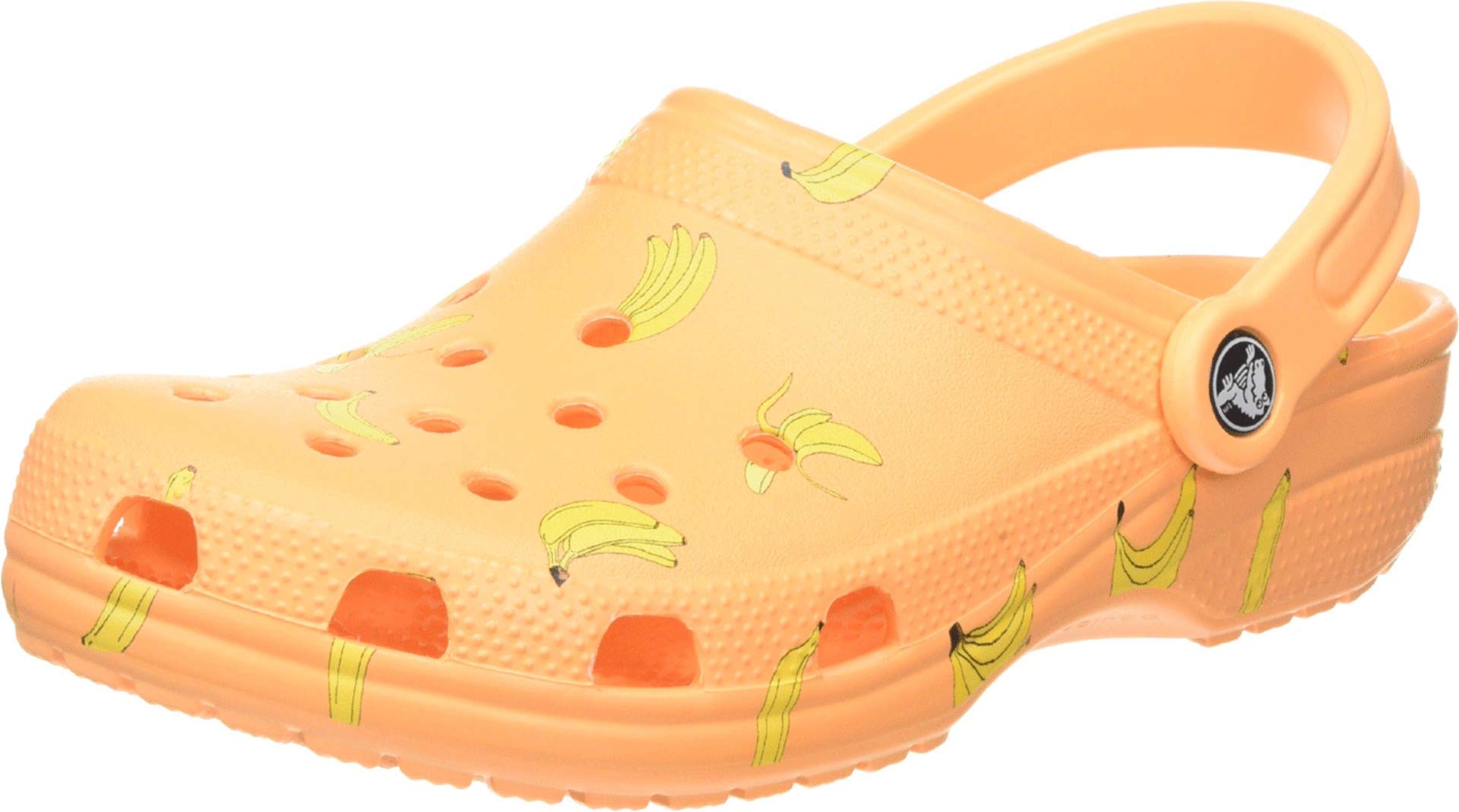 Crocs Men's and Women's Classic Graphic Clog, Cantaloupe, 11 Women/9 Men