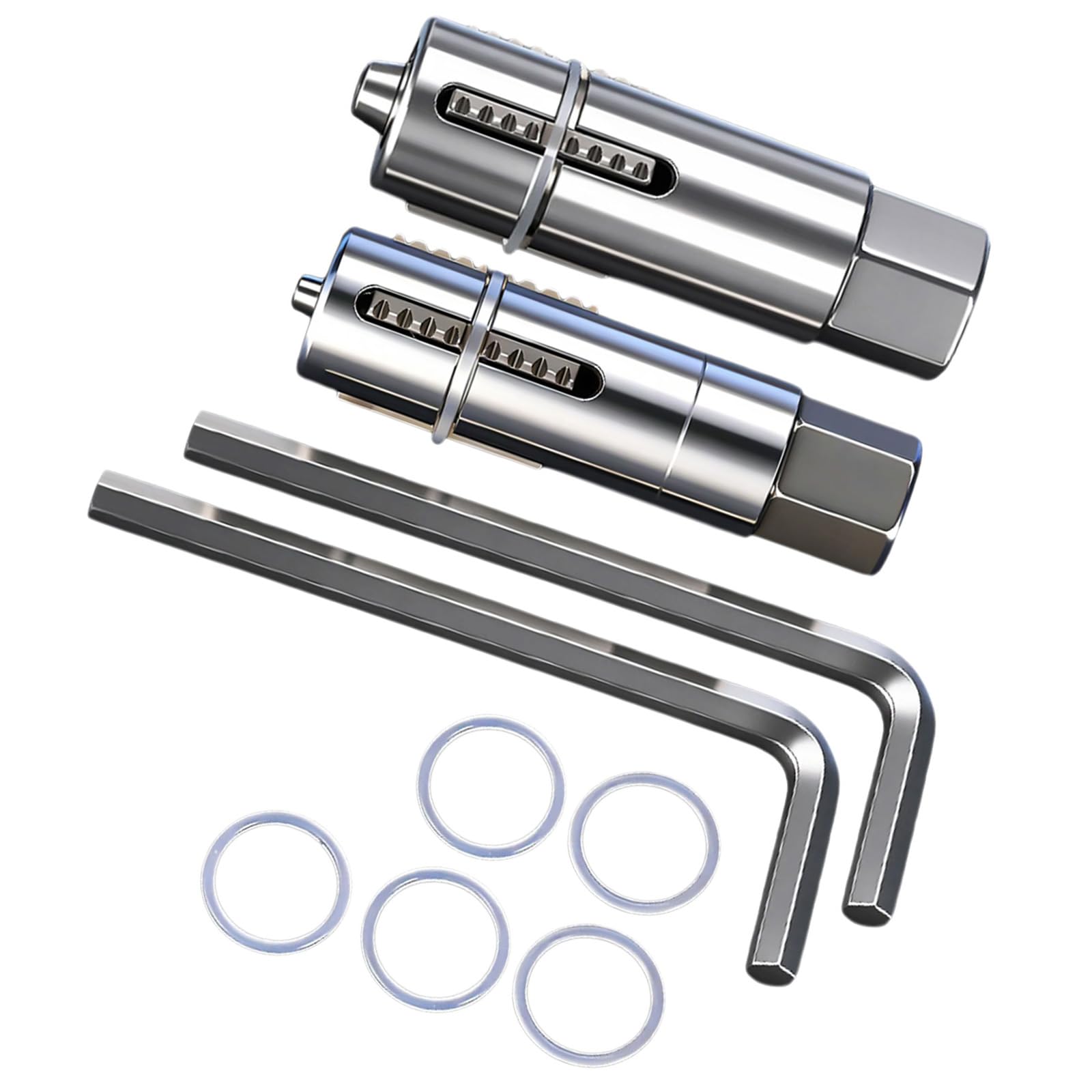 2 Pcs Expandable Bolt Extractor Set Pipe Rusted Thread Stack Break Tap Removal Tool Screw Extractor Household Rust Pipe Thread Remover