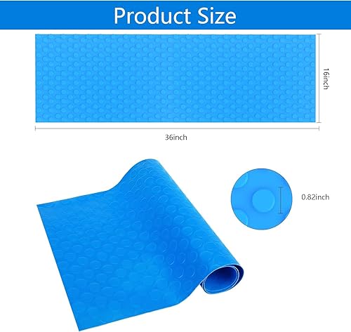 Miniatura 2 de DECOHS Tapete grande para escalera de piscina de 16 x 36 pulgadas, con textura antideslizante, almohadilla protectora para piscinas sobre el suelo
