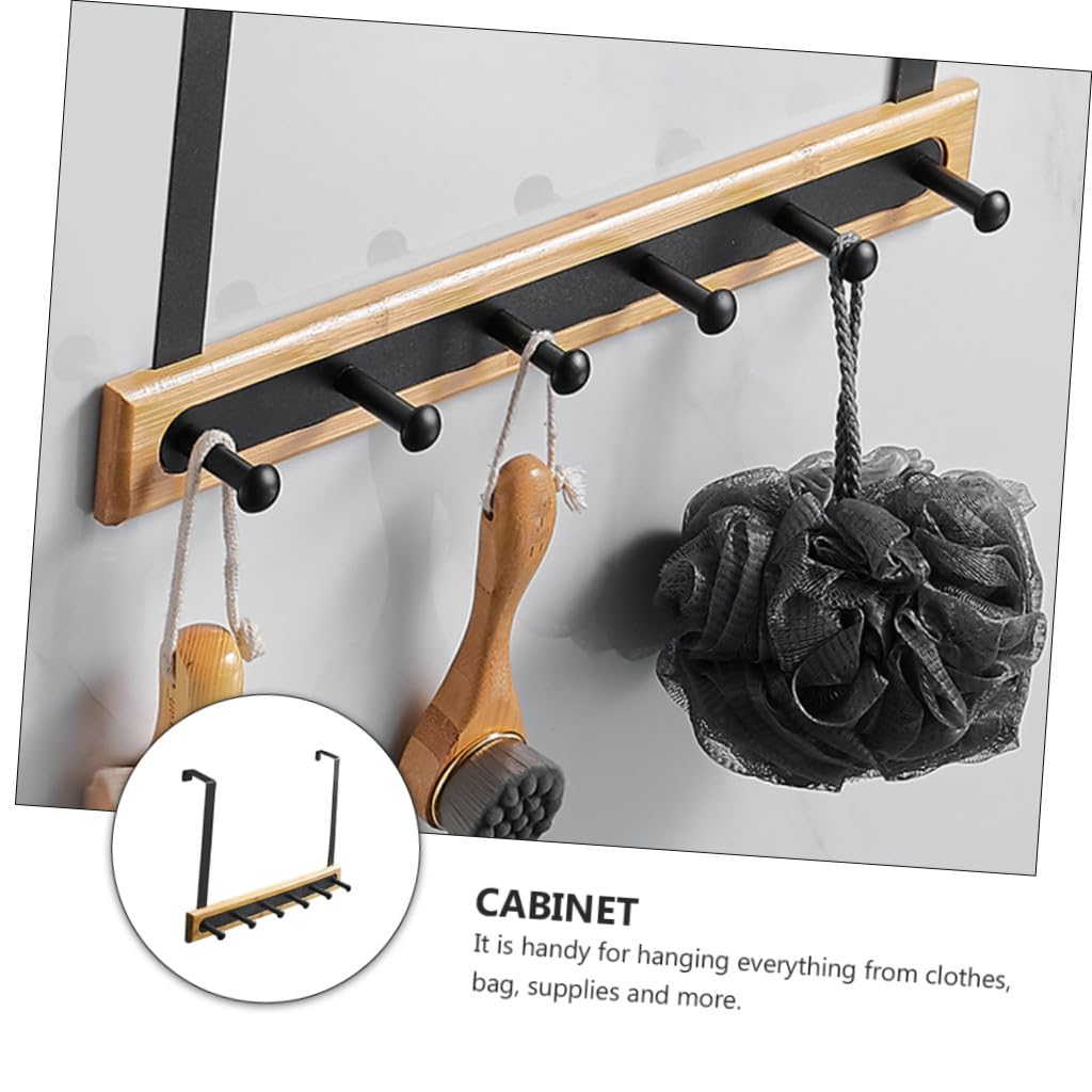 Cabilock 1 Pieza Gancho de Puerta sin Clavos Colgar Ropa y Accesorios Moderno Color Negro y Dormitorio