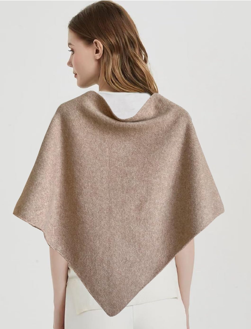 Shawl Wraps For Women,Womens Knitted Knotted Shawls Wool Cashmere Shoulder Top Sweater Shawl Scarf for Fall Winter - Image 3