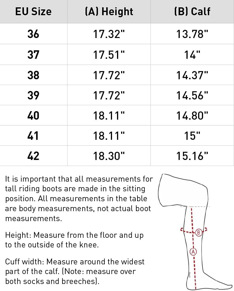 HORZE Sophie Womens Soft Leather Tall Equestrian Field Boots for Horseback Riding - Black - 9 : Everything Else