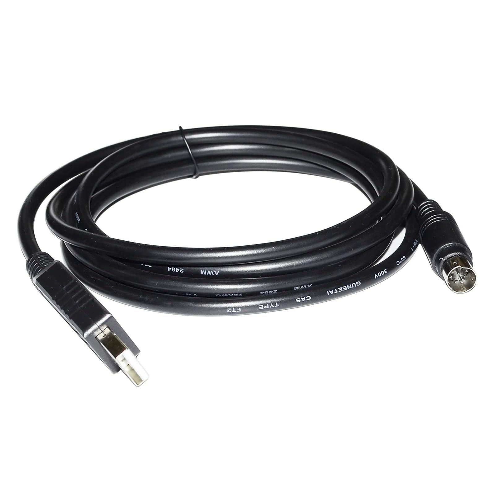 Câble série convertisseur USB vers Mini DIN 8 Broches MD8 mâle RS232 FT232R for jauge numérique série LT10, LT11, LT20 et LT30(3 Metre)