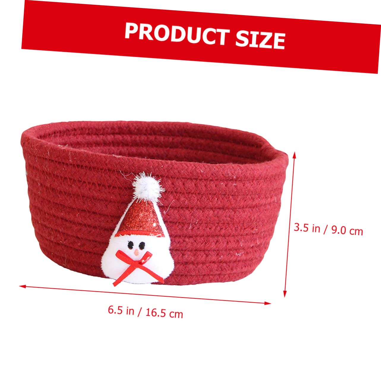 Cabilock 3piezas Cesta De Almacenamiento Decorativa De Algodón Diseño De para Navidad Organizador para Dulces Velas y Cosméticos para Decoración De Fiestas y Almacenaje El Hogar