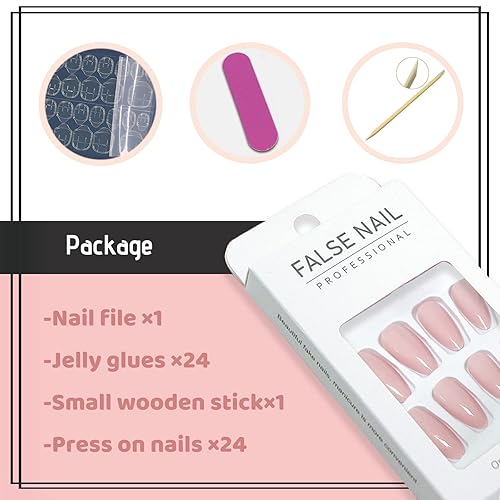 Miniatura 71 de Uñas postizas a presión marrón café, uñas postizas medianas de almendra, color sólido, cobertura completa, uñas postizas artificiales brillantes