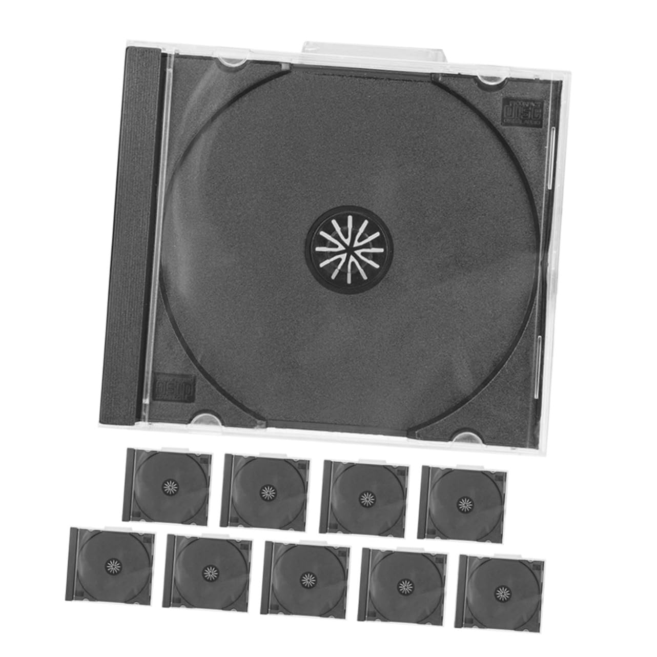 10 pezzi Custodie Trasparenti per CD Dvd in Plastica da Protezione Sicura per Dischi Contenitori Versatili per e Scuola Design Chiaro per Facile