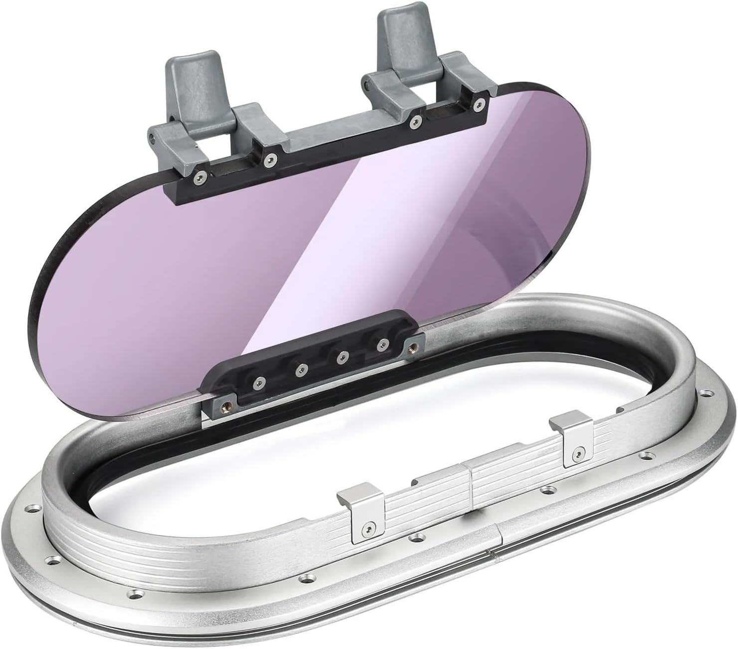 Boat rectang Porthole,Aluminum Alloy Deck Hatch Port Hole Window,Push Out Opening Portlight Window Boat Yacht RV 197mm*397mm