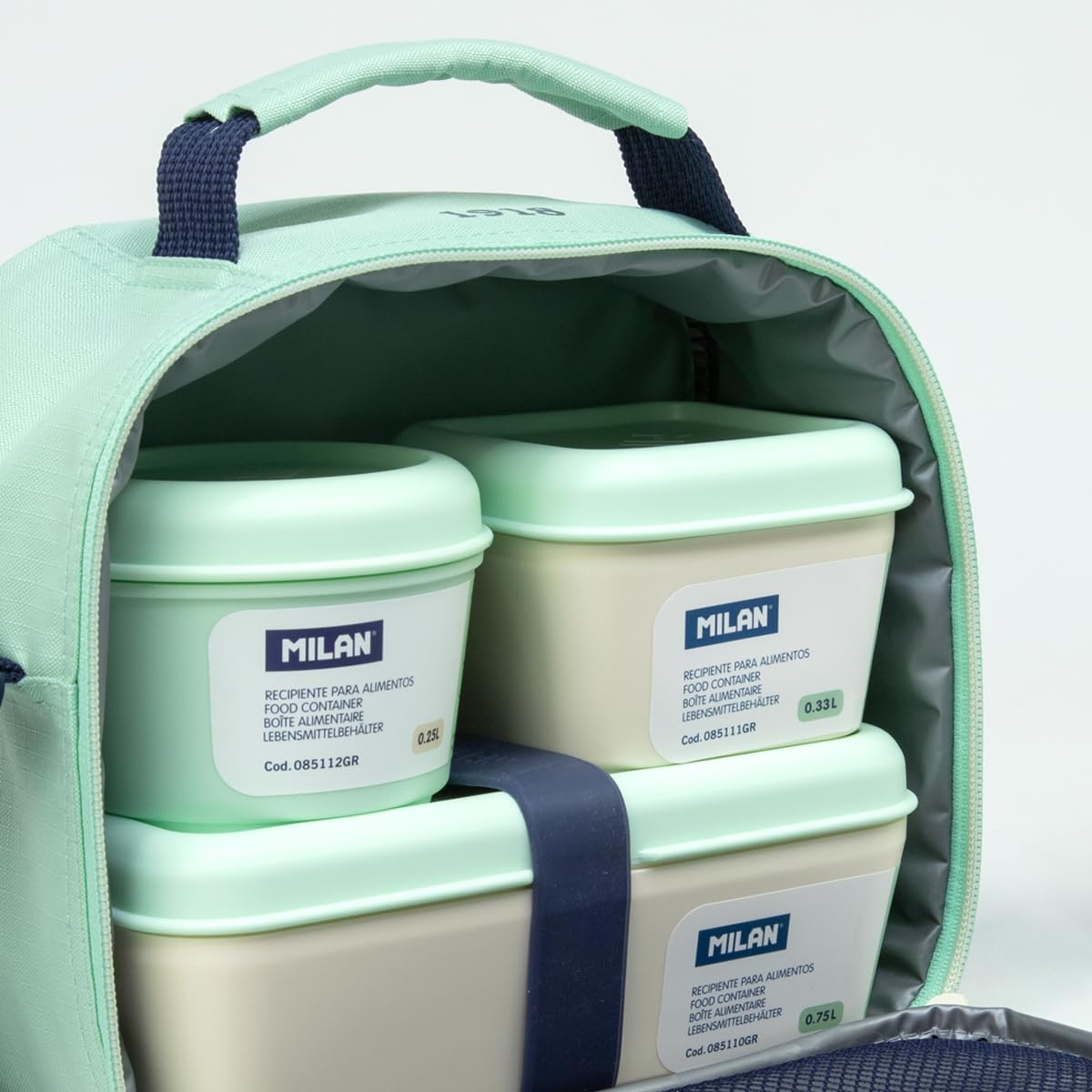 MILAN Sac isotherme pour aliments avec 3 récipients (3,5 l) série 1918, vert