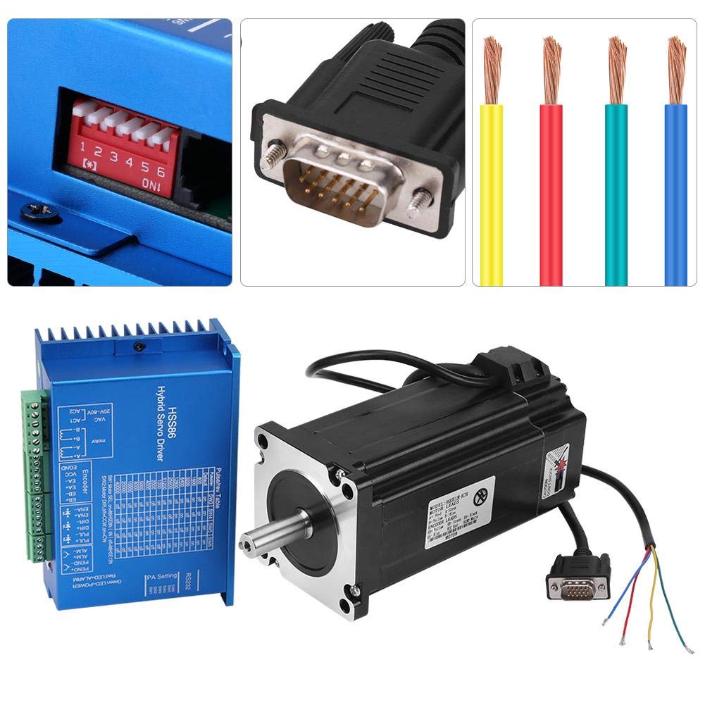 12N.M 0~3000 RPM Servo driver ibrido HSS86 + NEMA34 Servo motore passo-passo ad alta velocità a ciclo chiuso Servo motore 250 W
