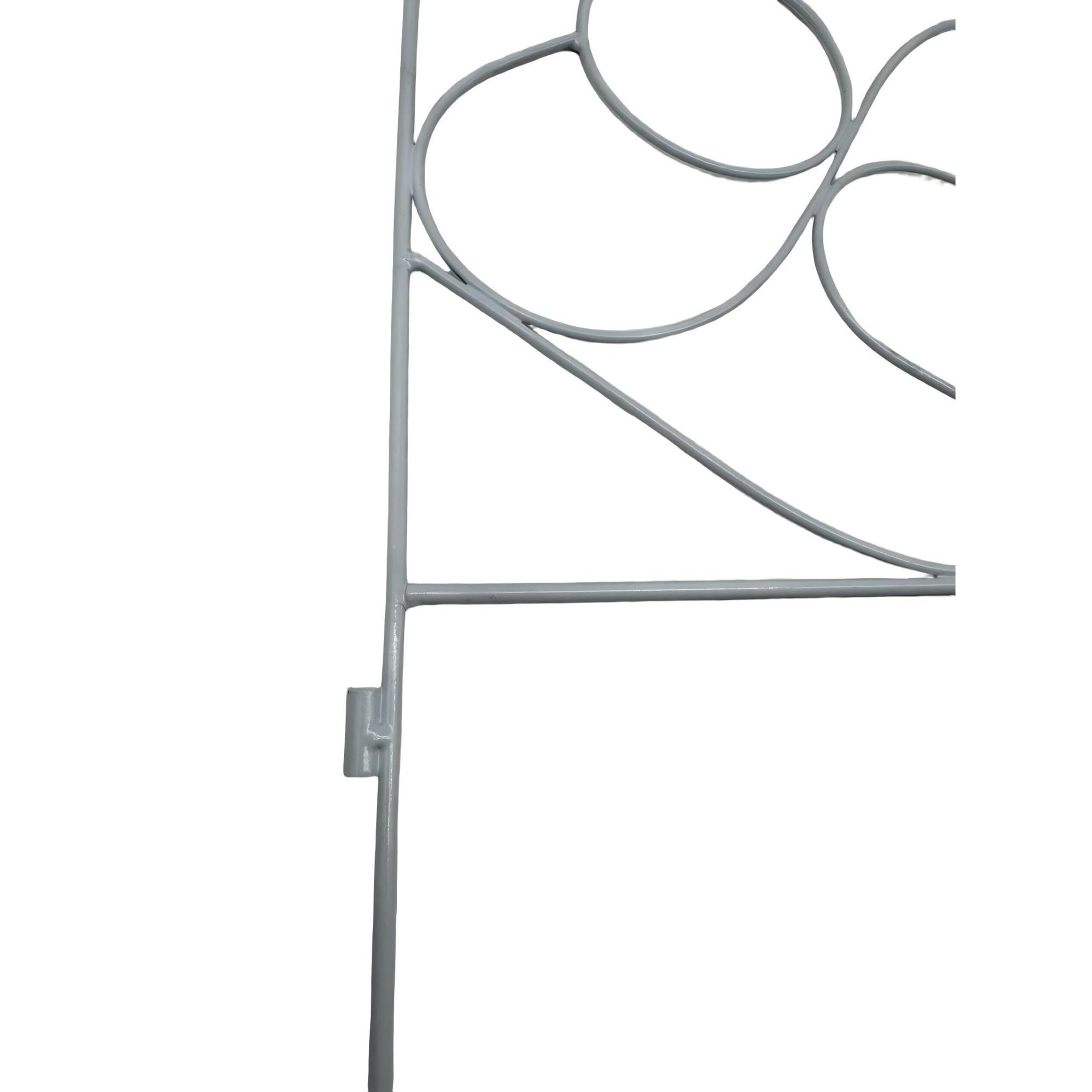 Relaxdays bordura aiuole, Metallo, 8 Elementi, Stile Liberty, HxB:36x400cm, da infilare, Bianca