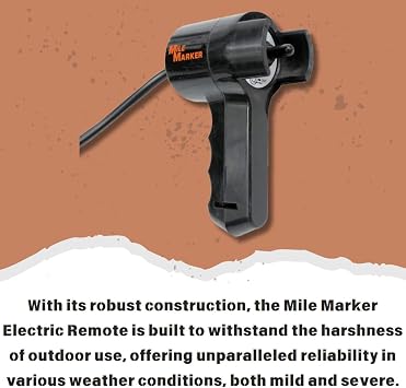 Mile Marker 76-50140-05B Electric Remote - Designed for All Electric Winches with Standard Solenoids - User Friendly Interface - 3 Pin Male Connection with Female Connector - Easy Installation