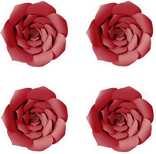 Miniatura 3 de YLY's love Decoraciones de flores de papel 3D, flores gigantes de papel para fiestas, bricolaje hecho a mano, flores de papel para telón de fondo de