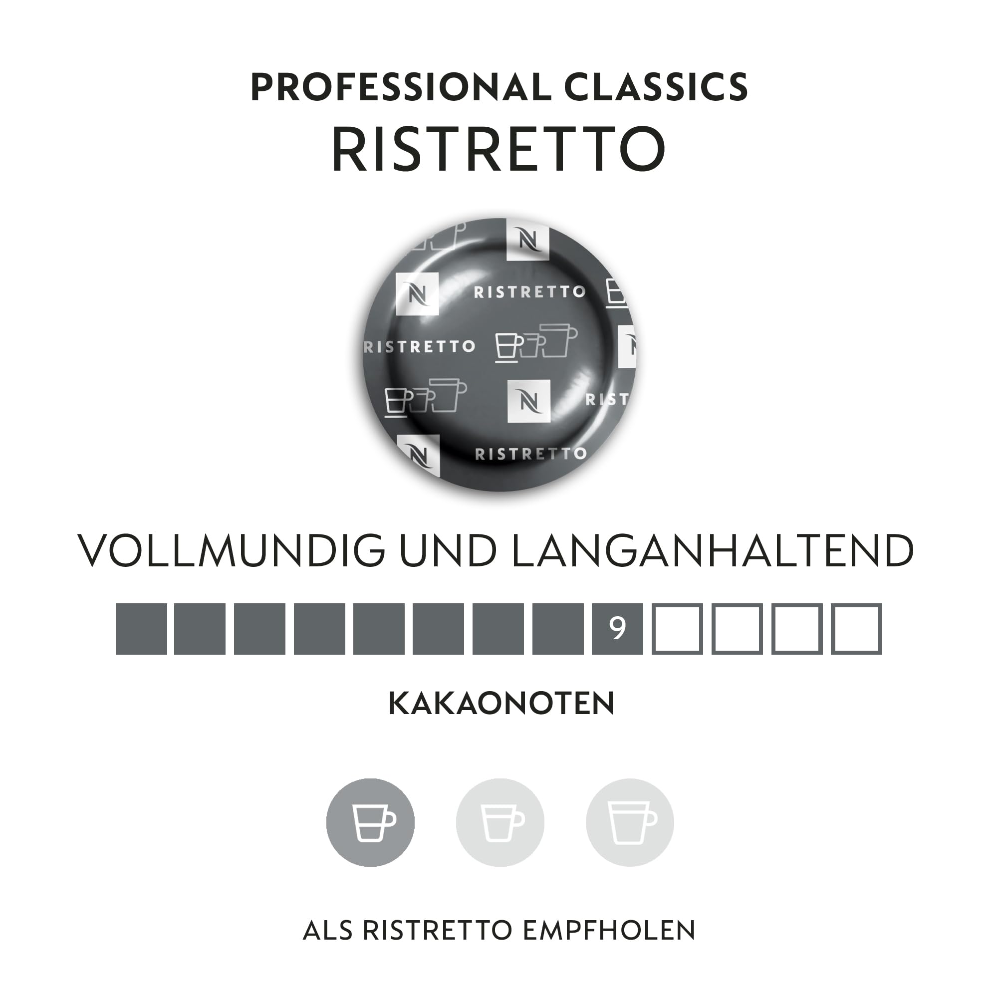 NESPRESSO PROFESSIONAL Ristretto 200 Kaffeekapseln | Intensiv gerösteter Arabica Kaffee für kräftigen Espresso, kompatibel mit Nespresso B2B Kaffeemaschinen