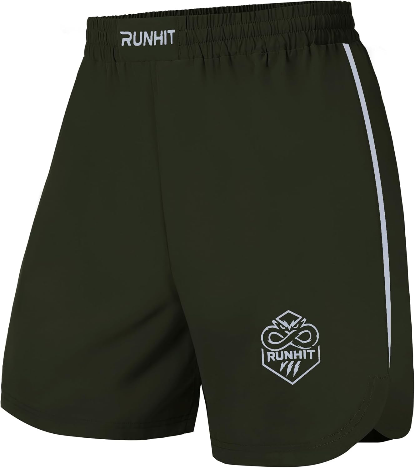 Runhit Men's BJJ Shorts – MMA Fight Shorts for Wrestling, Boxing, No Gi, Jiu Jitsu, Muay Thai, Training, Grappling, Fighting