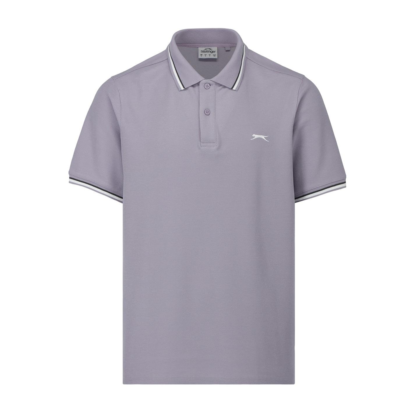 Slazenger Men's Tipped Polo Shirt Dusty Lavender Extra Large