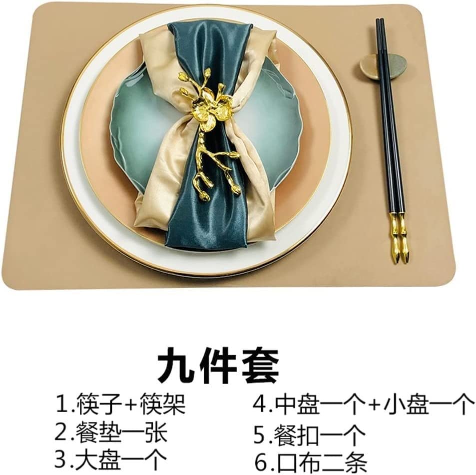 Assiette à dîner en céramique et napperons pour sublimer vos repas - 6