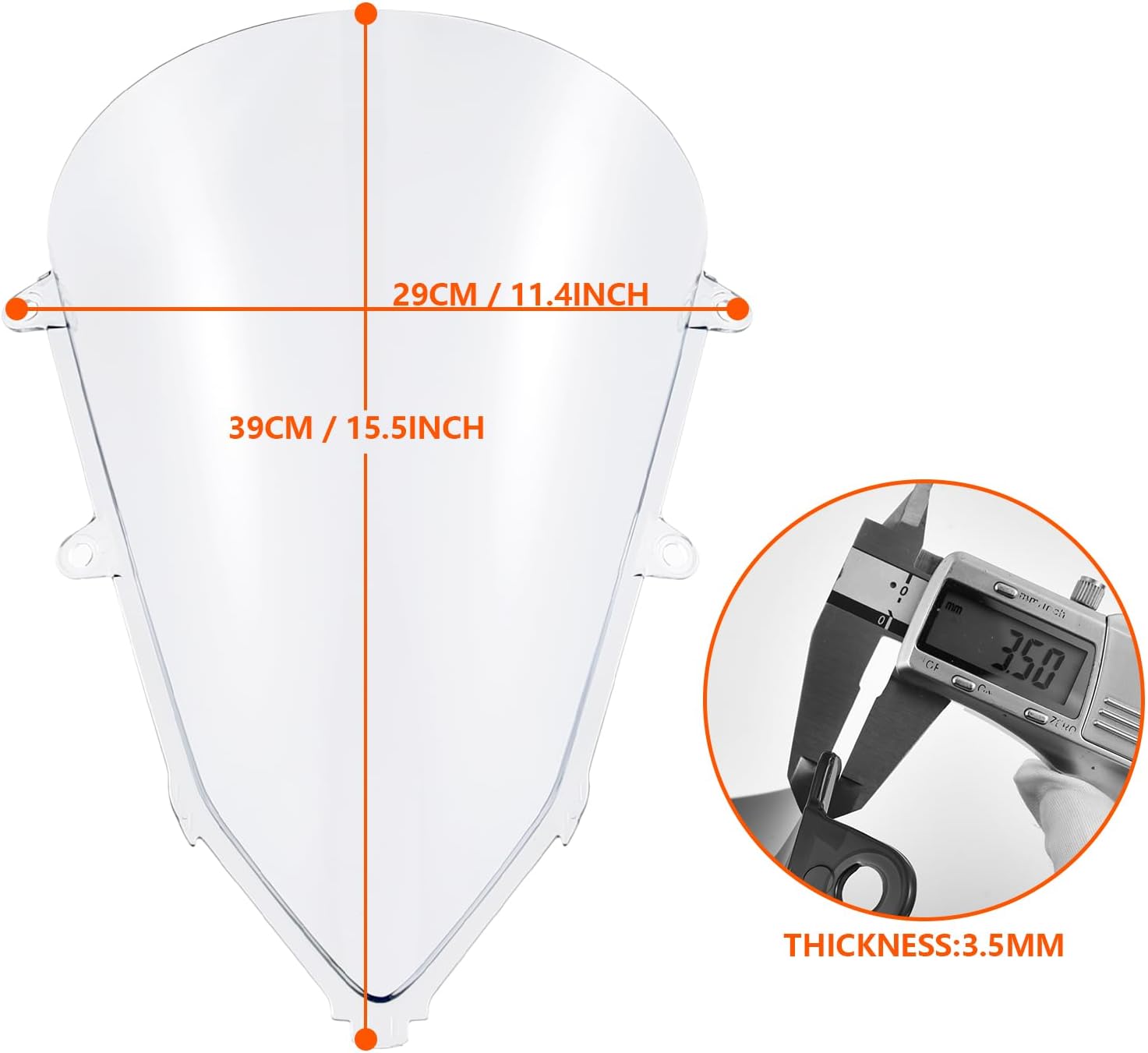 Motorcycle Front Windscreen Windshield for Honda CBR650R 2019 2020 2021 2022 2023 2024 CBR 650R Morden Sport Wind Shield Screen Flyscreen Deflector Protector Fairing (Smoke)