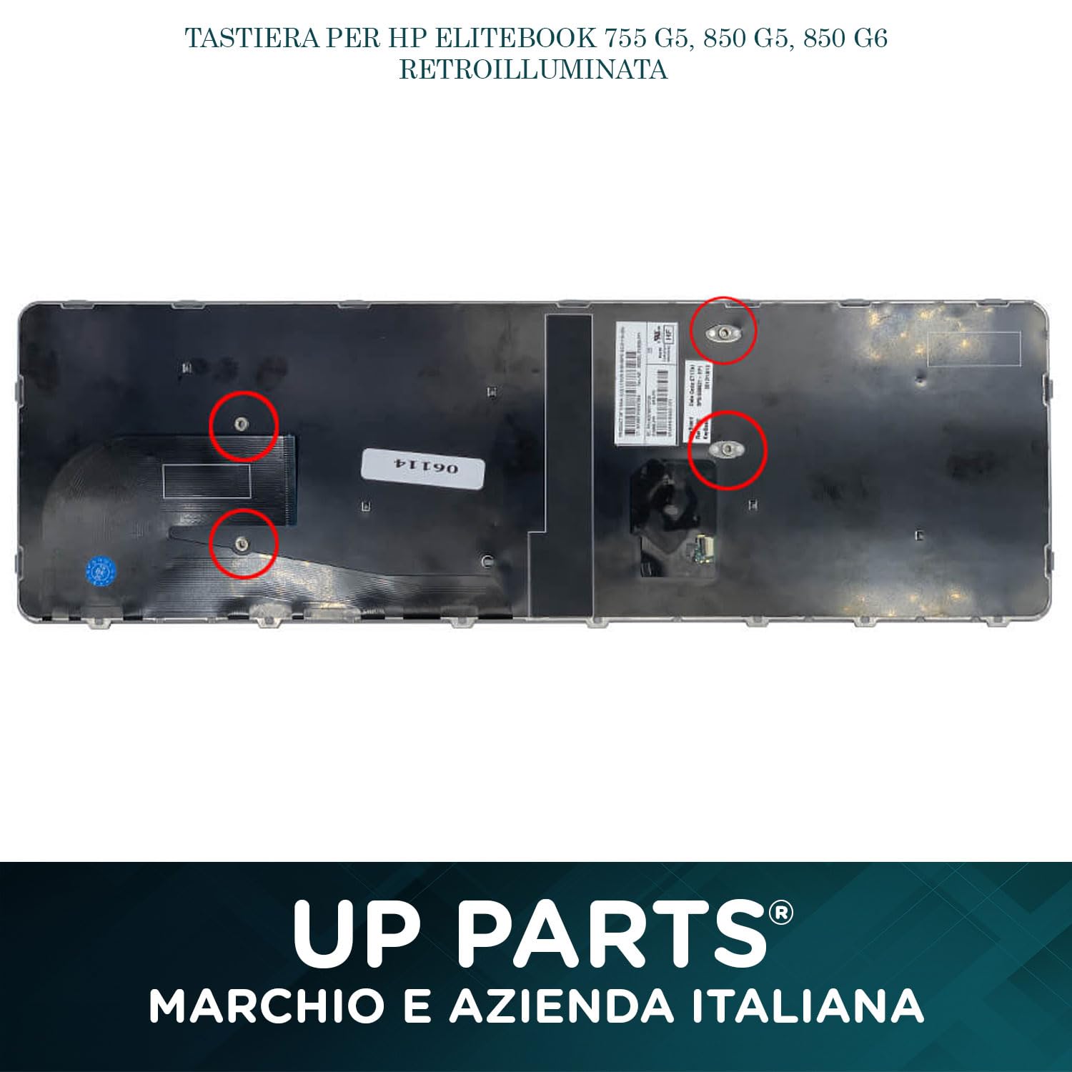 Tastiera Italiana Retroilluminata per HP Elitebook 850 G3 755 G3 850 G4 755 G4 con Track Point Argento