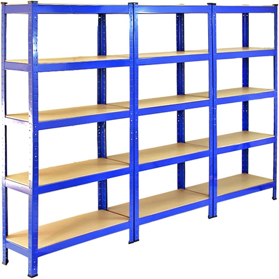 Monster Racking 3 x T-Rax Shelves, Heavy Duty Shelves, Garage Shelves, Steel Shelving, Workshop Shelving, Boltless Shelving, Metal Shelving, 3 x T-Rax Shelves, I