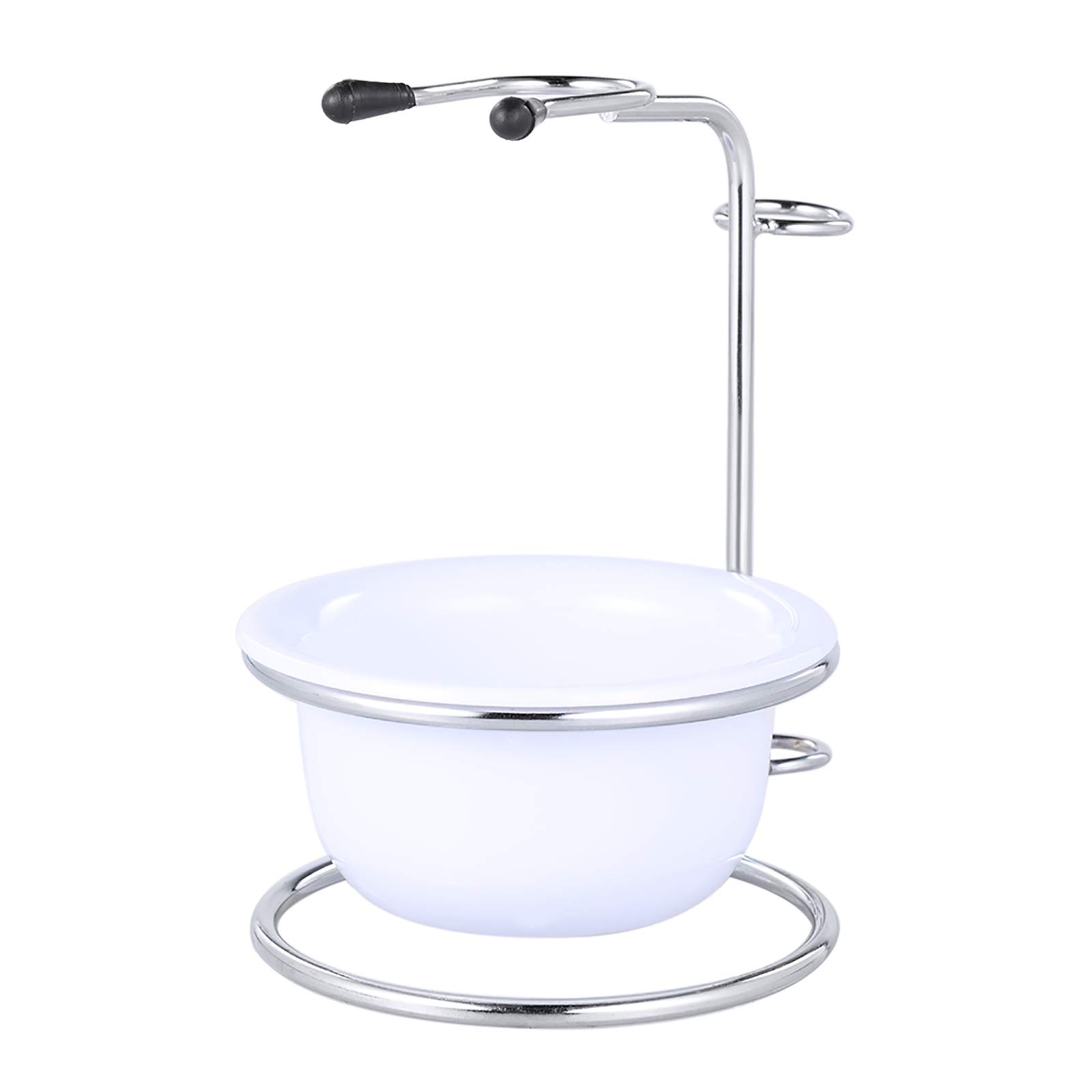 Porta Pennello Barba, Kit Ciotola per Sapone Barba con Design Montabile a Parete per Uomo, Set di Strumenti Portatili per Rasatura Bagnata o Asciutta
