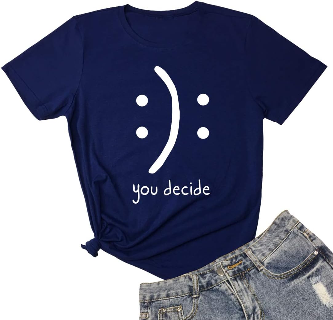 BLACKMYTHWomen's T-Shirts Cotton Funny Graphic Design Casual Short Sleeve Top Tees
