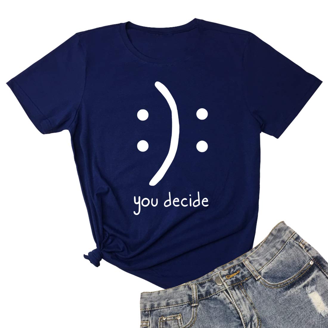 BLACKMYTHWomen's T-Shirts Cotton Funny Graphic Design Casual Short Sleeve Top Tees