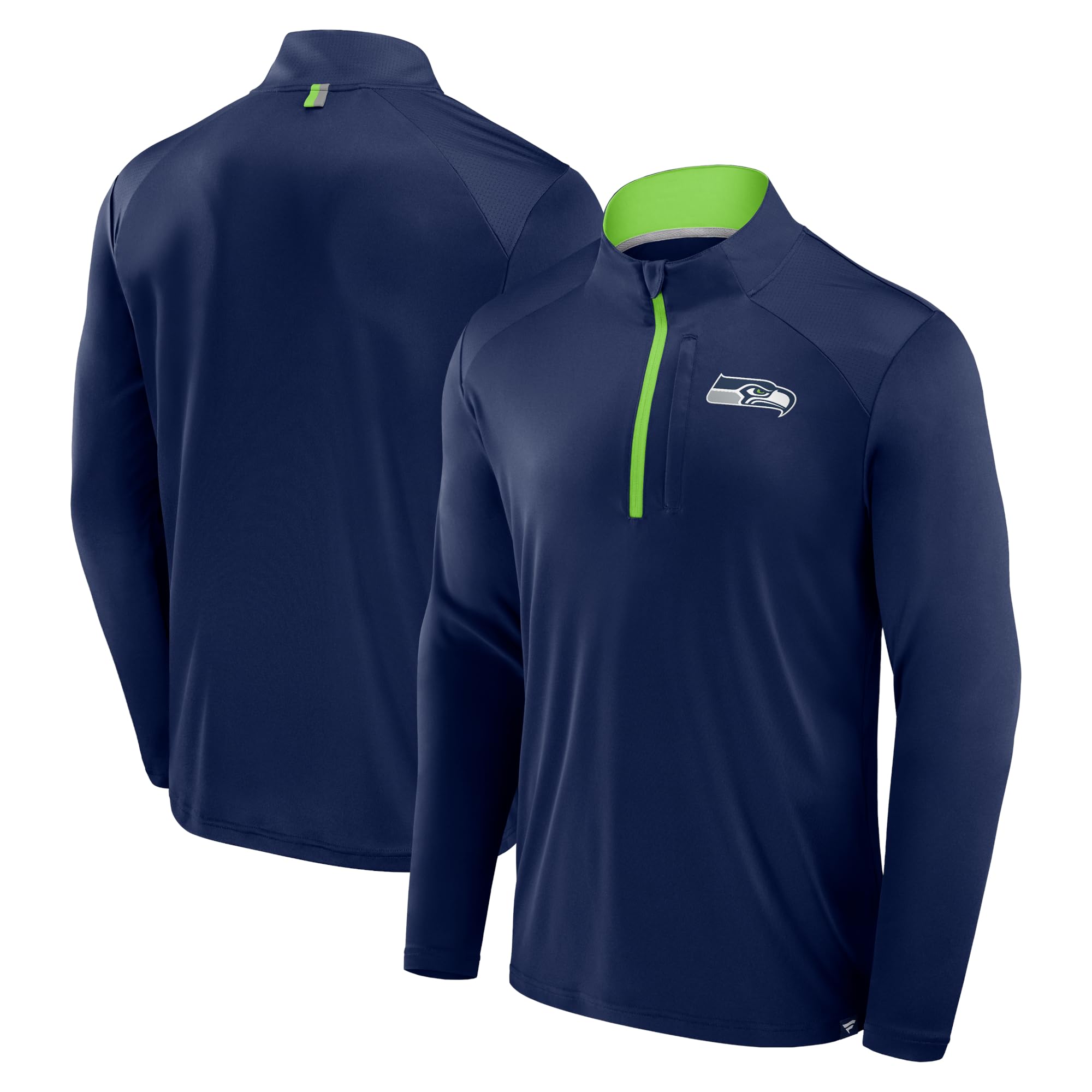 Fanatics Men's Navy Seattle Seahawks Nfl Half-Zip Sweatshirt - 3XL