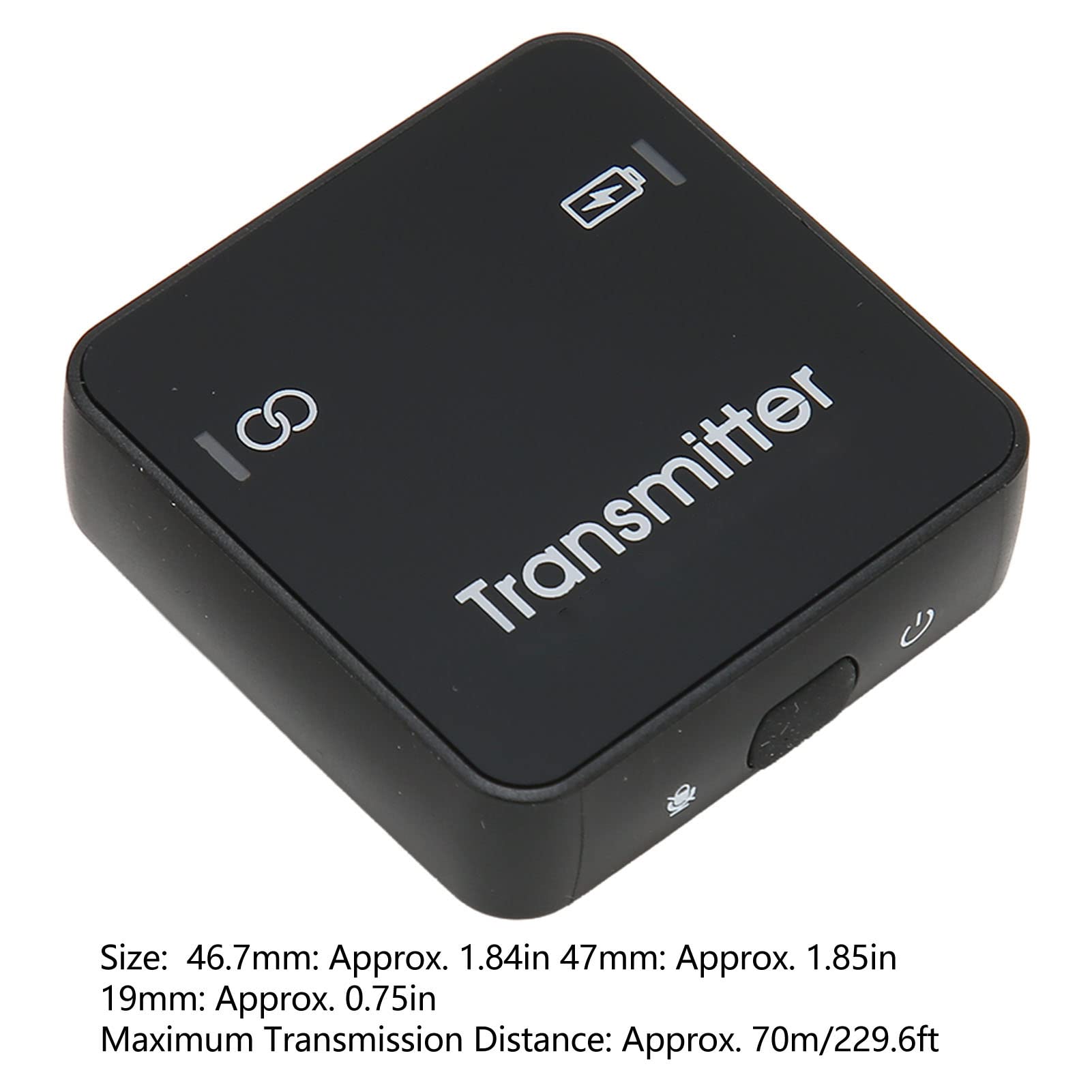 de Micrófono Lavalier Inalámbrico, Micrófono de Solapa de 2 Canales HiFi Inalámbrico de 2,4 GHz, con 1 Receptor, 2 Transmisores, para Cámaras DSLR, Videocámaras,