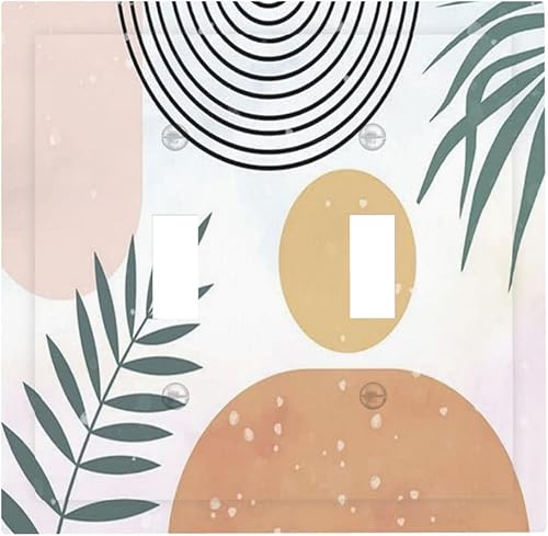 Miniatura 164 de Cubiertas de salida iridiscentes abstractas coloridas nubes dúplex de 1 cuadrilla, placa de cubierta de interruptor de luz arco iris, placas