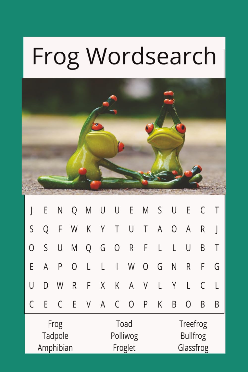 Frog Word Search Puzzle Book: Fun Brain Games with Frogs, Ponds, and Nature Words for Stress Relief