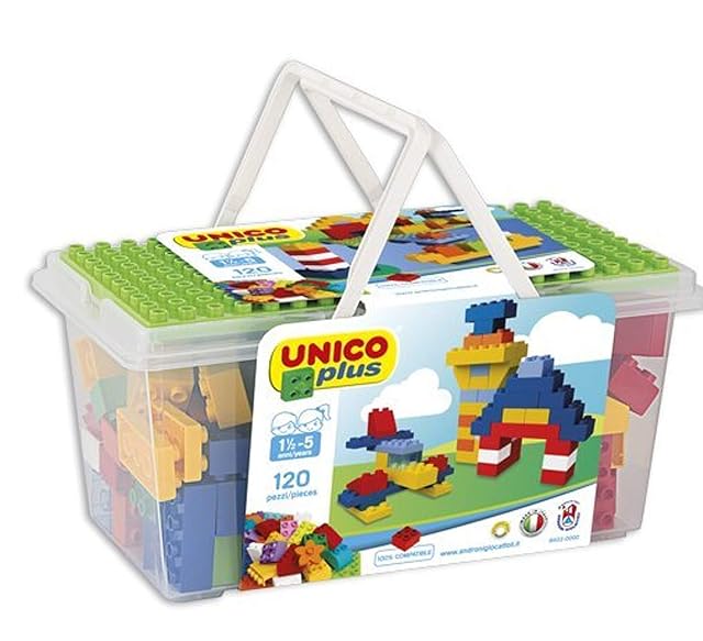 Falomir- Contenedor Juego de construcción, 18 meses a 99 años, Multicolor (8502)