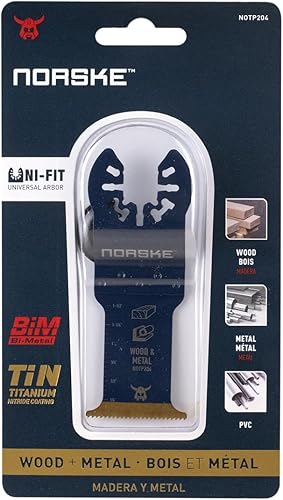 Miniatura 8 de Norske Herramientas NOTP204 1-14 pulgadas Metal Flush Cut Titanium Oscilante Multi Herramienta Accesorio Cuchilla