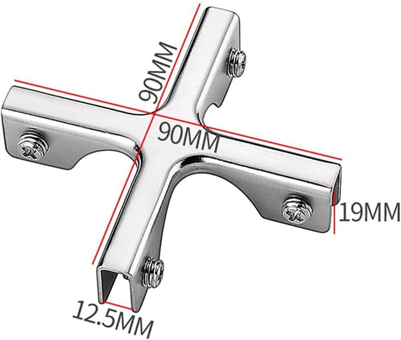 Angle Code, Hardware Stainless Steel Reinforcement T-Cross Glass Clip Fixing Clip Angle Corner Code Corner Guard Brackets ( Color : 4 )