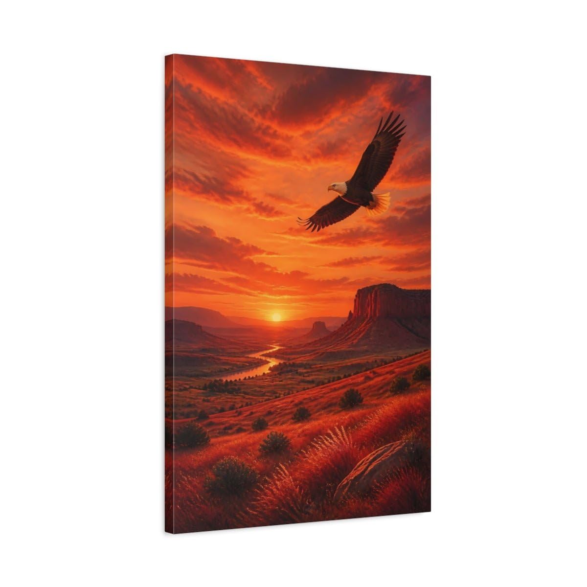 Tableau aigle cinéma vintage | Déco salon grand format 50x75 cm - 8