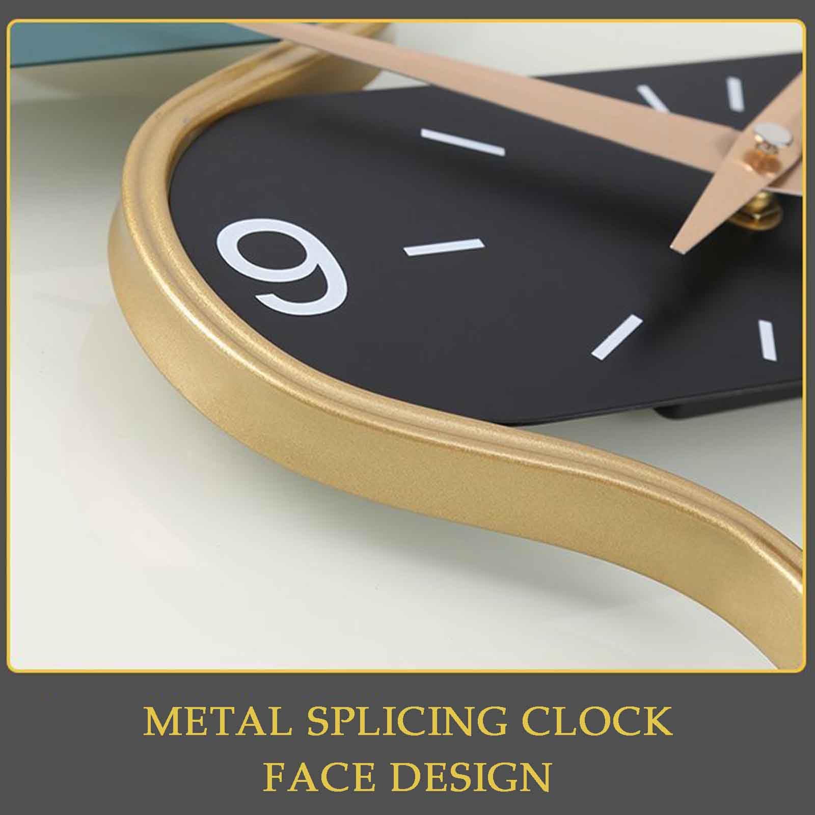 Orologio da Parete in Metallo Silenzioso Moderno - Grande Orologio a Batteria contemporanea con Vernice ad Alta Temperatura per Soggiorno, Sala da Pranzo, Ufficio