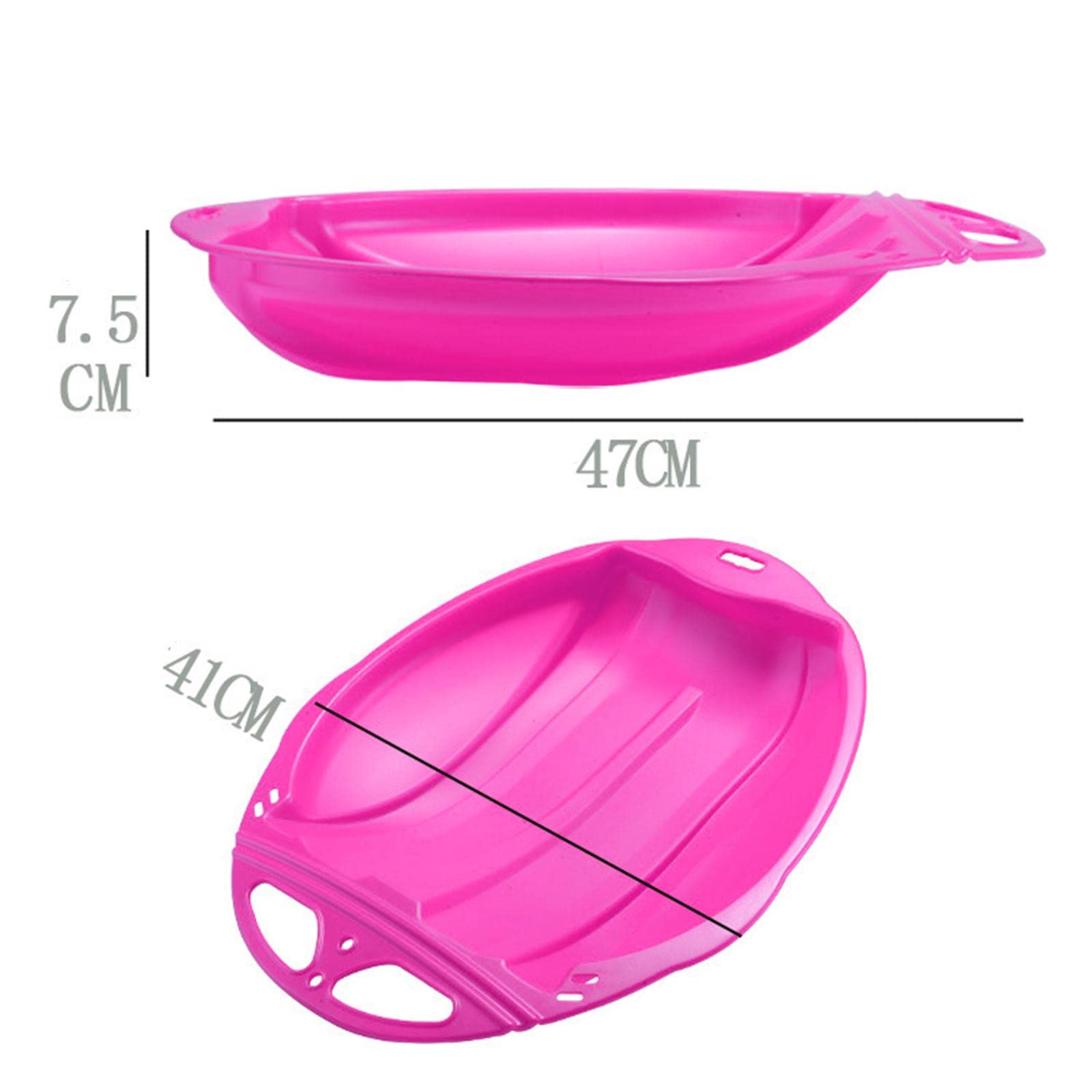 Schneerodel Kinder Outdoor Schneerodel Winter Spielzeug Schlitten Abfahrt Rodel Luge Schnee Board mit Flexibler Bauweise für Kinder Schneevergnügen Ge, ROSA