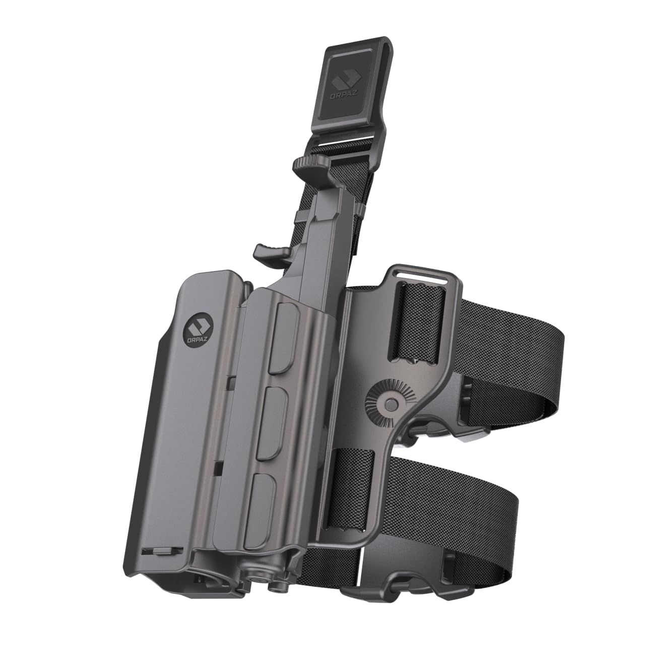 Orpaz T40 Adjustable and Modular Sig P320 Holster Compatible with OWB Sig-Sauer P320 Holder w/Light/Laser/Sight/Optics, Large, Drop-Leg Attachment- Will Secure Your Handgun with a Tactical Appearance