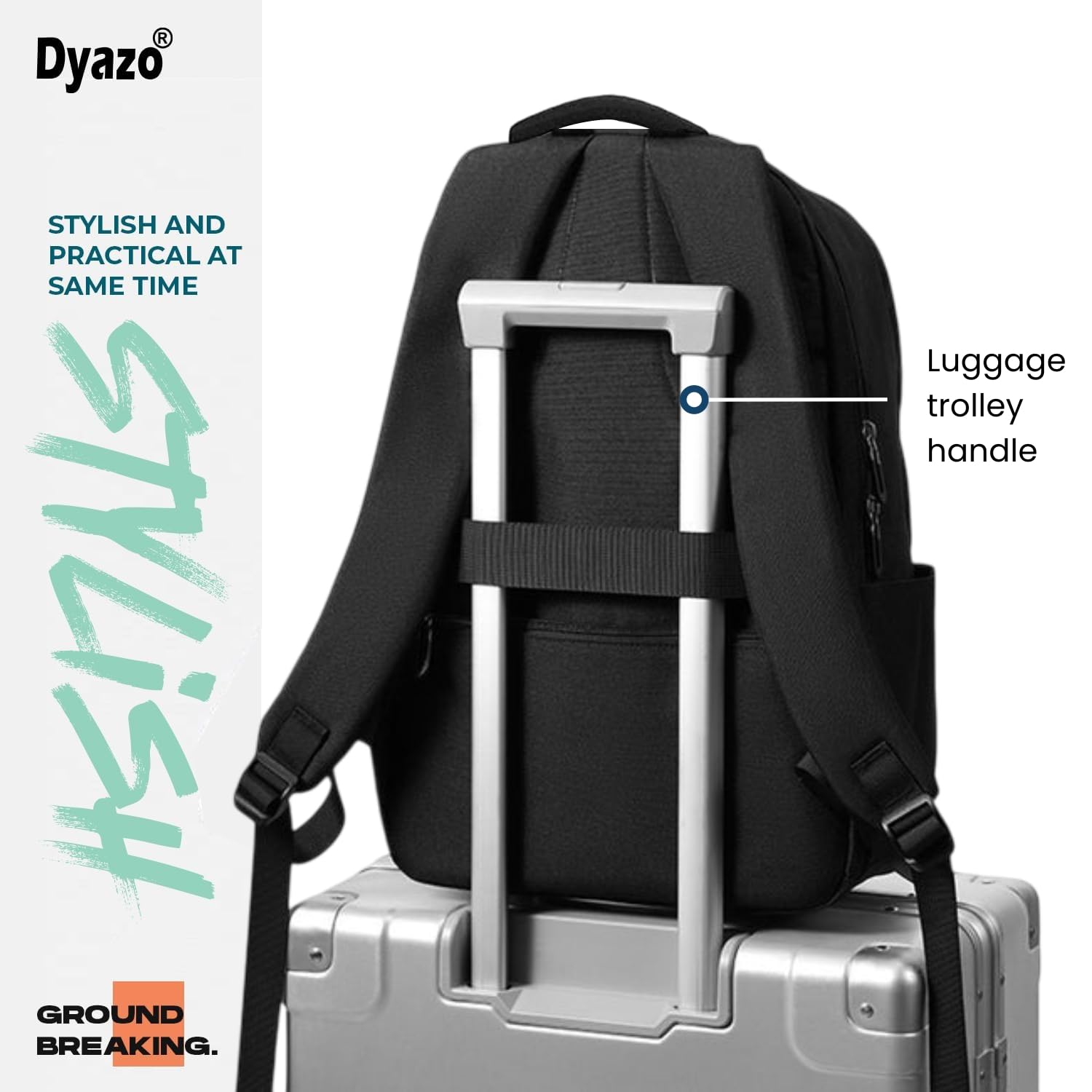 Dyazo 30 L Slim Business Laptop Backpack Casual Design Water Resistant Backpack for laptops for 15.6 inch laptop (Black) 27 61THi0h8TML. SL1500