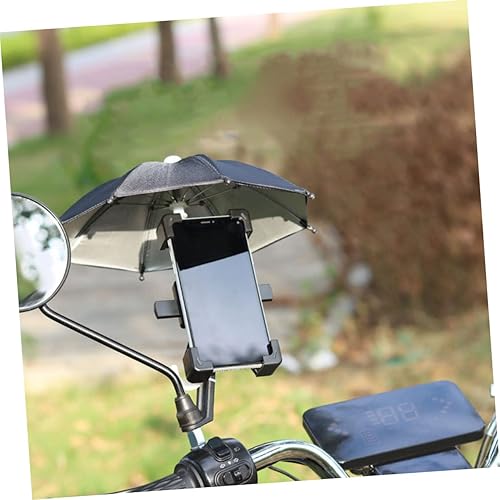 Miniatura 4 de 4 unids paraguas teléfono cubierta de sombra móvil al aire libre para el uso del teléfono pequeño paraguas decorativo ligero UV portátil diseño