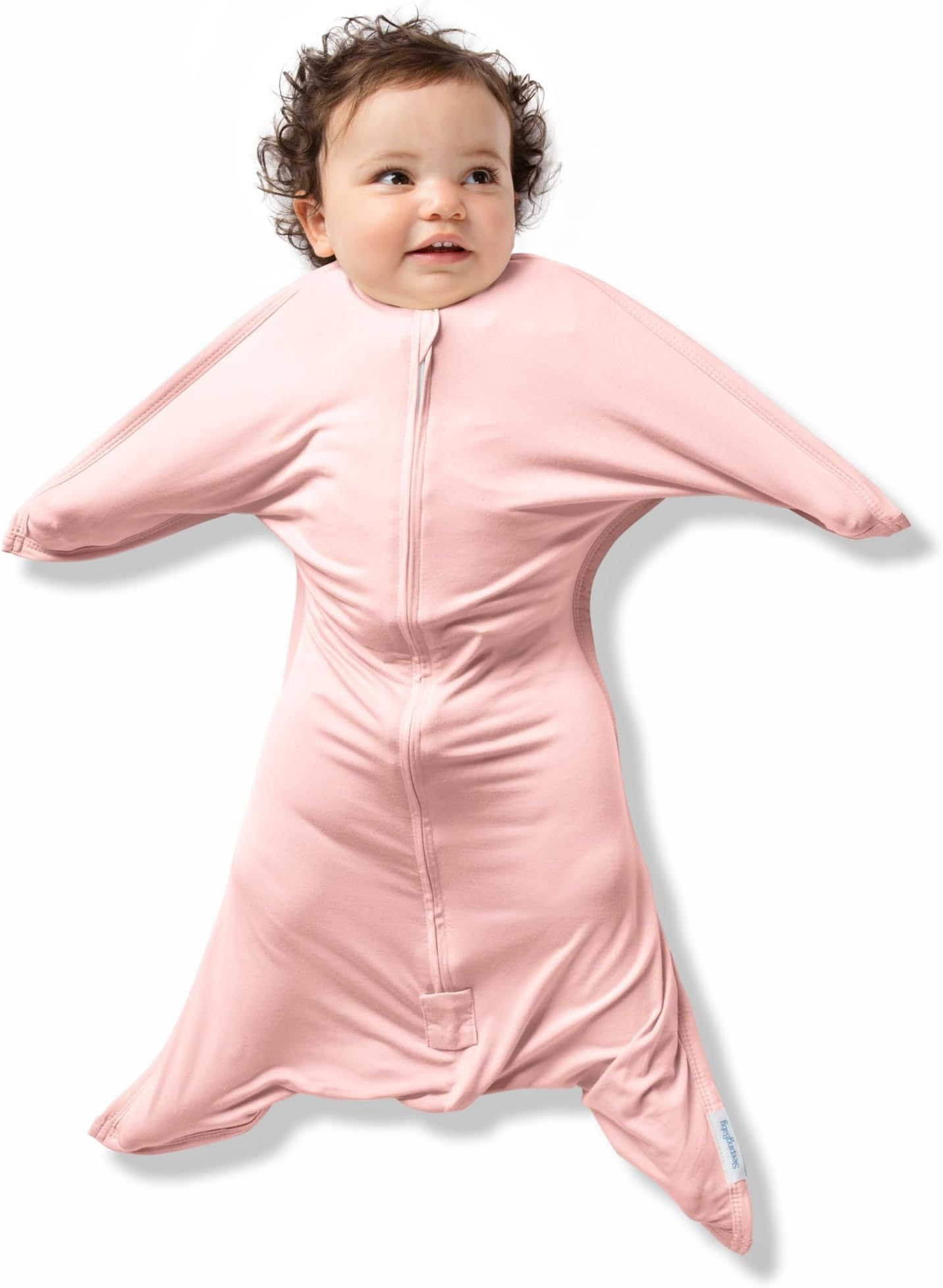 - SleepingBaby Bamboo Zipadee-Zip Transition Swaddle - EverSoft Starfish Design Breathable Wearable Blanket with Two-Way Zipper, Large (12-24 months), Dusty Rose