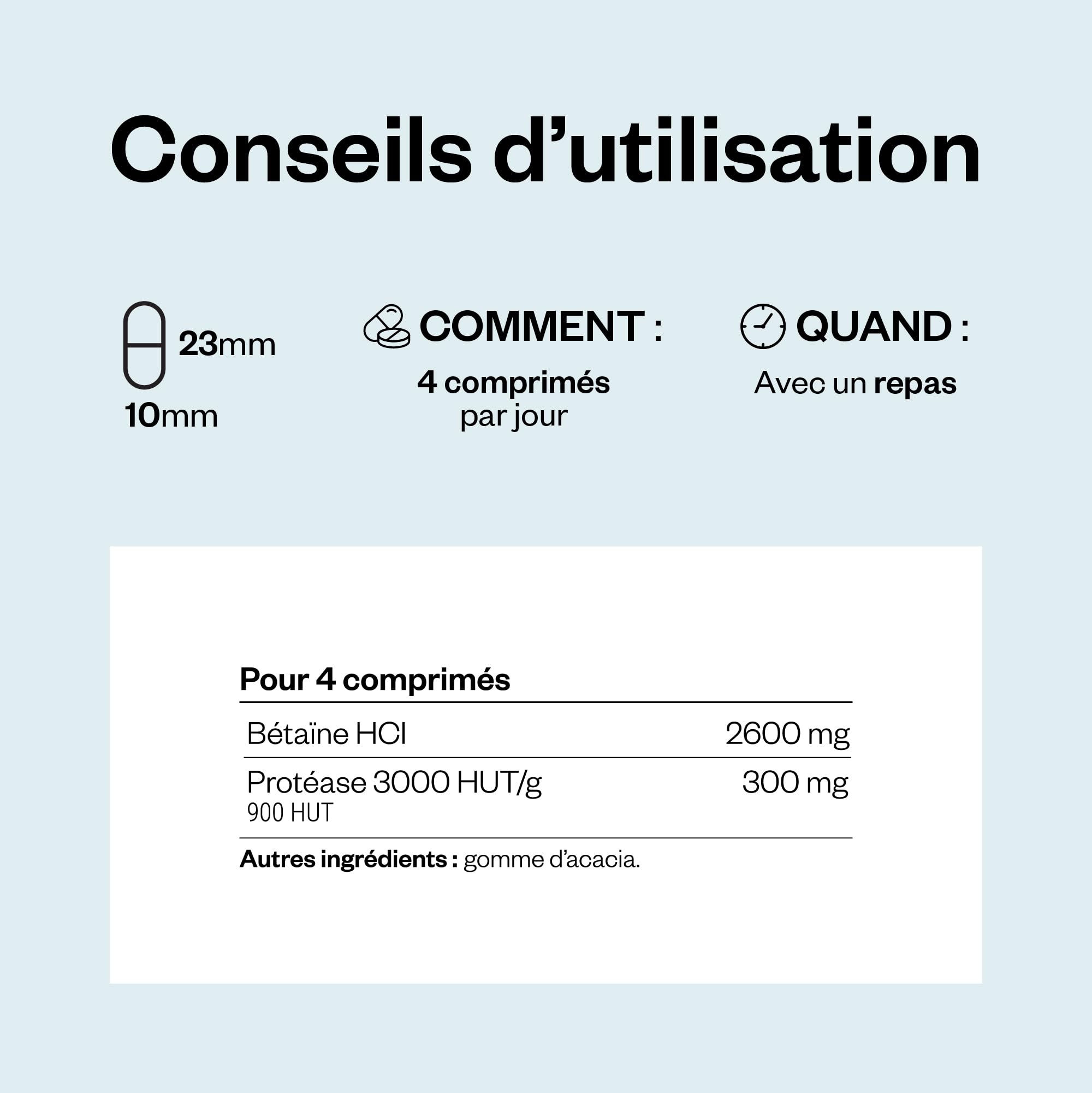 Betaine HCI - Aide à la Digestion, à l’Absorption des Nutriments, à la Détoxication et à la Baisse d’Acidité Gastrique - Acidifiant Gastrique Naturel - Vegan - SuperSmart