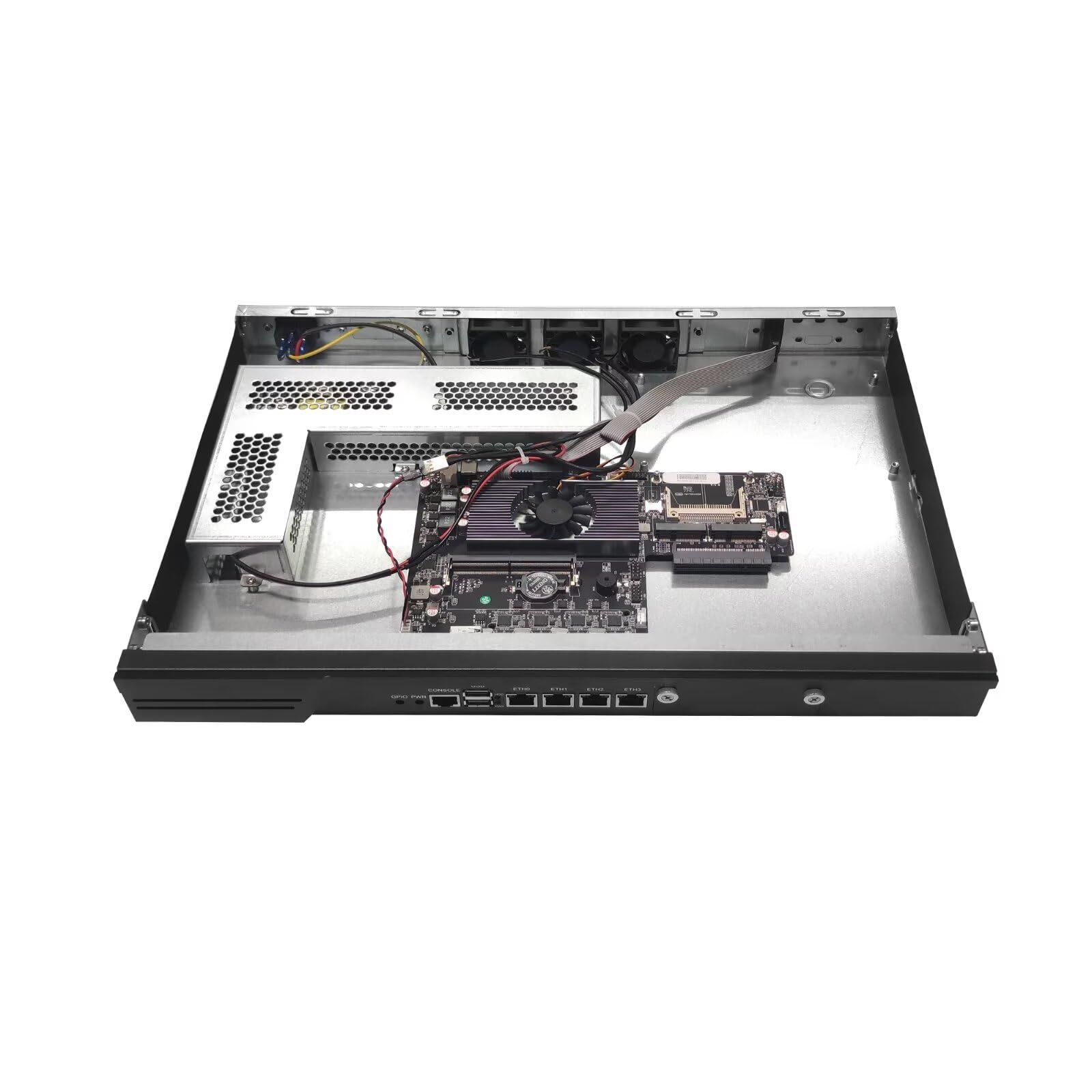 19” Firewall Hardware Quad Core N100, 1U Rackmount Router PC with 4 x i226V 2.5G LAN, OPNsense Network Security Appliance with USB3.0, VGA, Barebone (No RAM/SSD/System)