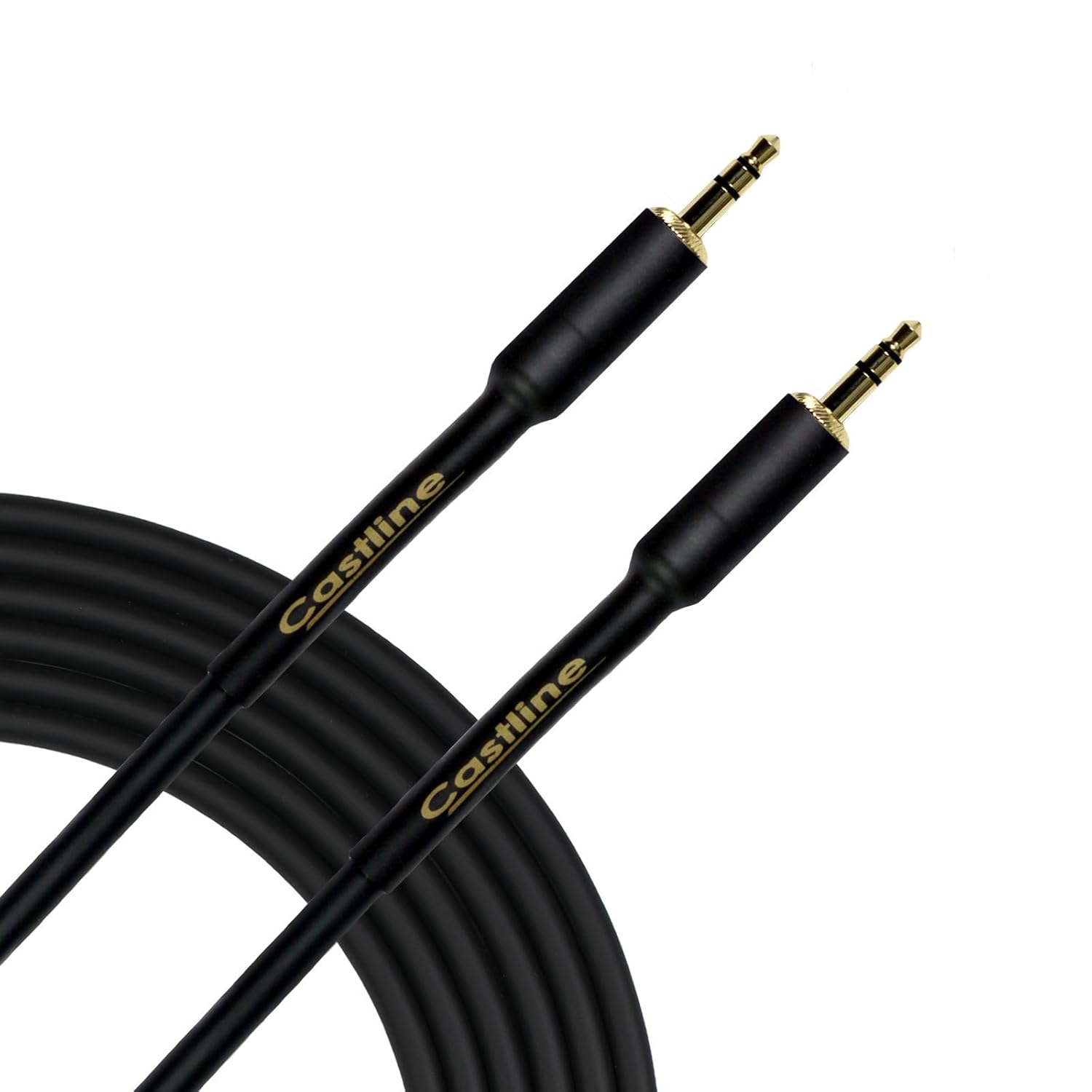 Castline Gold 3.5mm TRS Straight Balanced Stereo Patch Cable Mogami Neglex 2549 (6 Ft)