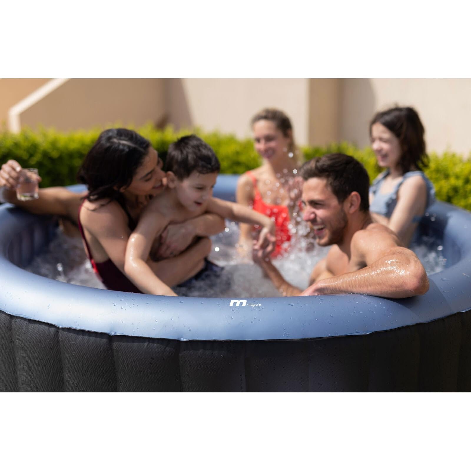 MSpa Bergen SPA Hinchable Circular 4-6 Personas con hidromasaje Air Jet, calefacción, filtración Inteligente y desinfección UVC