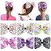Hair Bows for Girls, ESILIA Hair Clips Girls Hair Accessories, 6pcs 8'' Large Alligator Clips Hand-made Grosgrain Ribbon Bow, Rainbow Flower Star Heart Hair Pin Holder for Girls Pet with Gift Package