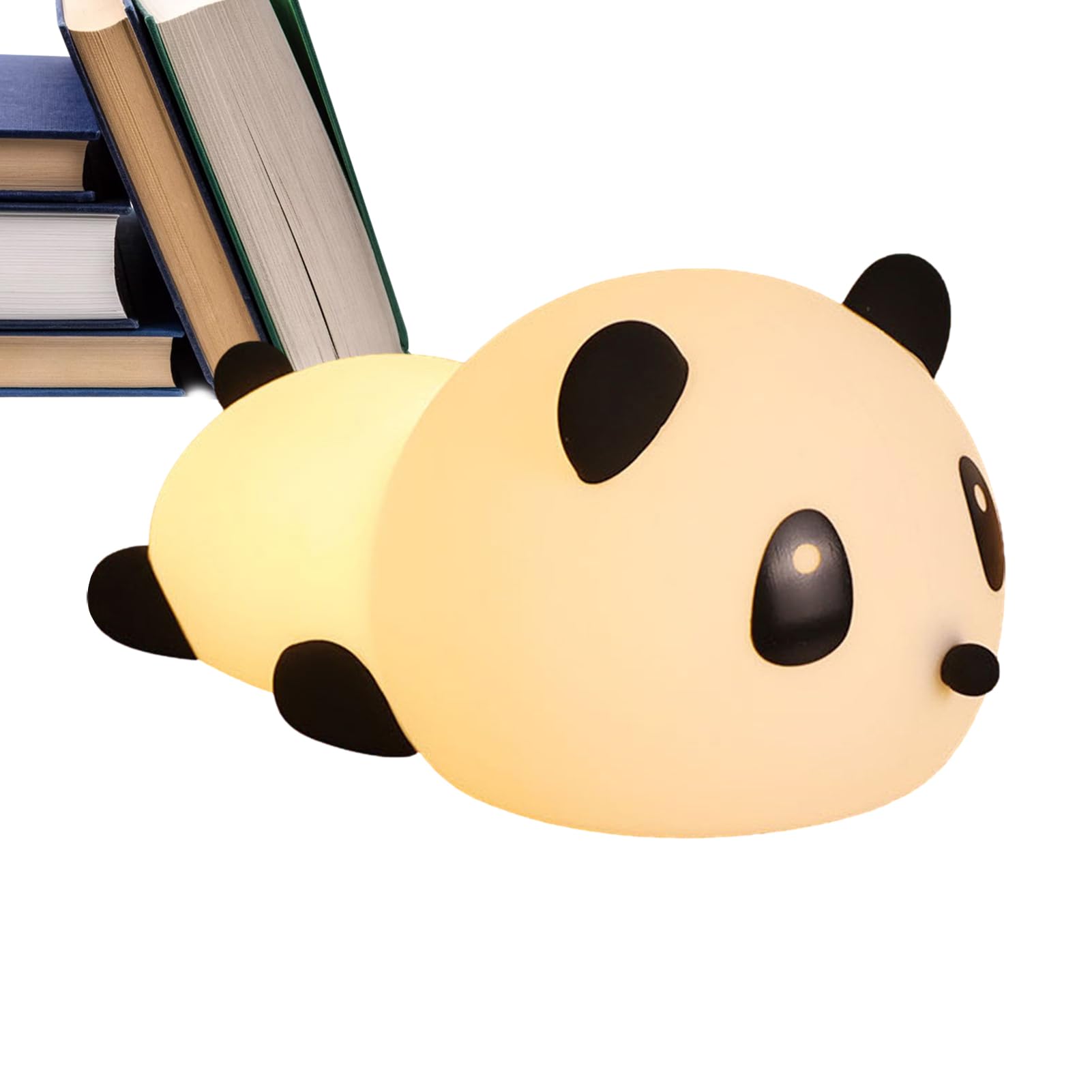 Fantasee Luce Notturna LED A Forma Di Panda – Ricaricabile USB, Portatile Con Cordino, Luce Morbida Per Comodino Bambini E Studenti, 250mAh - 2