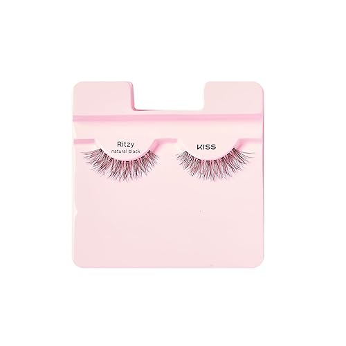 Miniatura 9 de KISS True Volume, False Eyelashes, 'Ritzy', 14mm, Includes 1 Pair Of Lash, Easy to Apply, Reusable Lash Clusters Ritzy,Negro -,Rojo -
